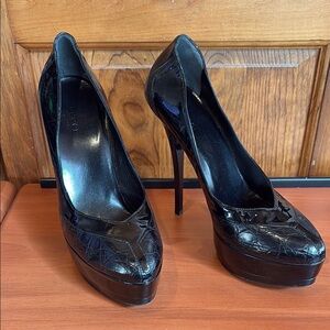 Gucci Black Platform Stiletto Heels Size 40
